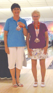 Diane Stepneski and Alberta Wambold display the silver medals they earned during the National Senior Games in Cleveland in 2013. “I would tell people of all ages, but especially seniors, that bowling is something that you should get into immediately. It’s been one of the best things in my life,” says Wambold.