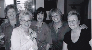 Five friends: Patty Tyrell Darling, Cathy Horn Page, Peggy Schmitt Taylor, Kathy O'Hara Macartney and Kathy McDonough Olney in a 2011 photo.