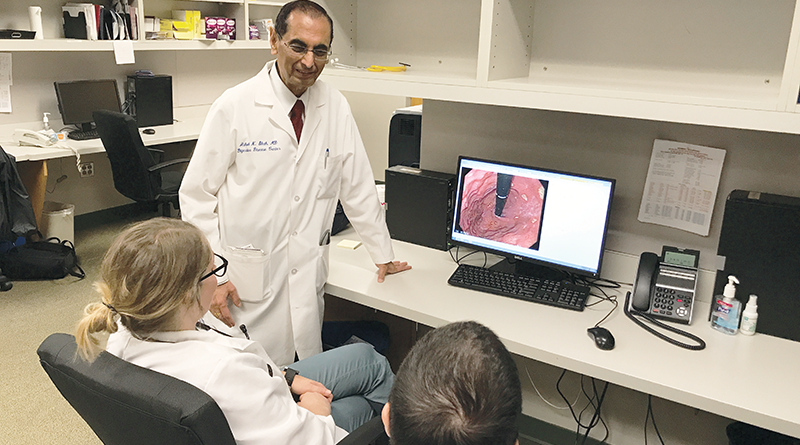 Working in the medical field for more than 40 year — and still going: Ashok Shah, professor of medicine emeritus for University of Rochester Medical Center Gastroenterology and Hepatology.