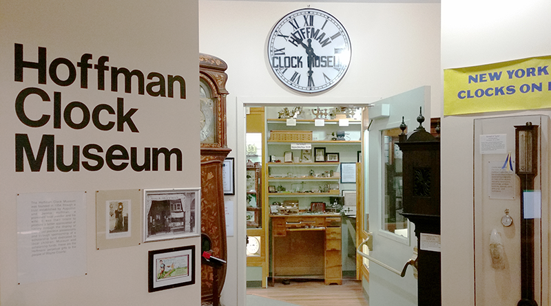 The Hoffman Clock Museum in Newark displays dozens of timepieces. Photo by Deborah Jeanne Sergeant