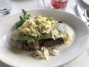 Rib-eye Oscar: Any steak can be made Oscar style, which adds a generous portion of crab, asparagus and béarnaise sauce. 