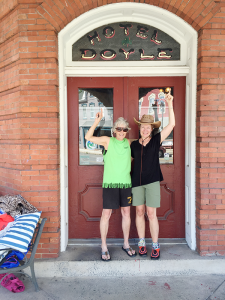 Sandy Wallace and Jewel Burr at The Doyle in Duncannon in Pennsylvania during their eight days on the Appalachian.