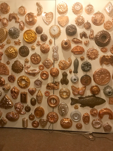 The Jell-O Gallery in Leroy features a wall covered in Jell-O molds. Photo courtesy the Jell-O Gallery Museum