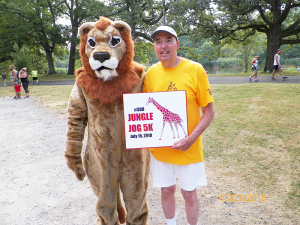 Bruce Rychwalski, 68, completed his 300th 5K on July 15 at the Seneca Park Zoo Society's Jungle Jog at Seneca Park. Photo provided.