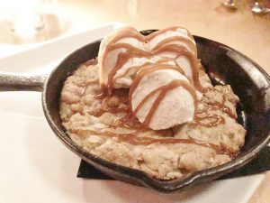 The cast iron cookie dessert sounded too tempting to pass up.