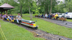 Finger Lakes Live Steamers in Clyde will thrill any train enthusiast, young or old. The club opens its 12-acre grounds on Sept. 28 to welcome the public to ride its three different gauge railroads. Photo by Deborah Jeanne Sergeant.