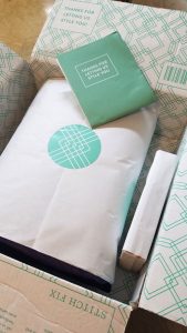 A sample of the box clients receive from Stitch Fix. The company has one of the most popular clothing subscription services currently available.