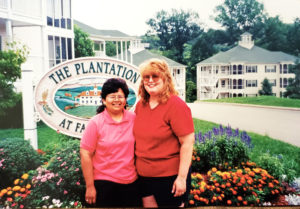 The duo and their families met once in Branson, Missouri, 1999. “We all stayed in one condo and we just did a lot of things together. And that was the only time we met,” Hare says.