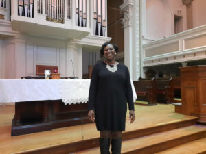 Rev. Brown at her Spiritus Christi Church. Photo by Christine Green
