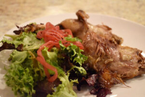 Duck confit — with pickled onion and greens, the slow-cooked quacker legs proved to be some of the best duck I’ve had in a while