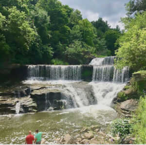Keuka Lake Outlet Trail. This scenic hike includes a mill site, old lock sites and numerous waterfalls (Seneca Mills Falls, Cascade Mills Falls).