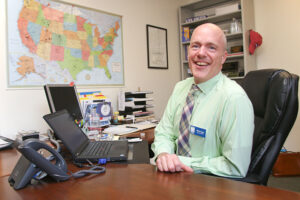 Ethan Fogg at the office of Canandaigua Chamber of Commerce. He serves as the organization’s president and CEO.