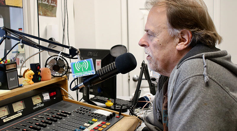 Chuck McCoy, 68, commands the evening air chair at Legends Radio 102.7 FM in Rochester, where he presents a special show with a varied cast of characters. He is also the board chairman of Rochester Free Radio, a low-power FM station that presents new, talk and special shows with a local basis.