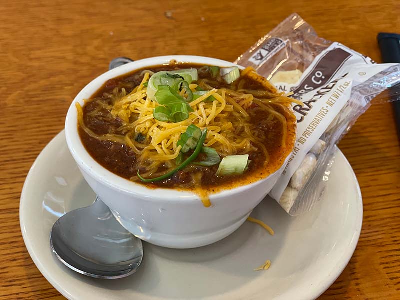 Chili at ROAM ($5 for a cup): Filled with beans, veggies, and chunks of pork. Soup or chili is good any day of the year, but it hit the spot for a late November afternoon.
